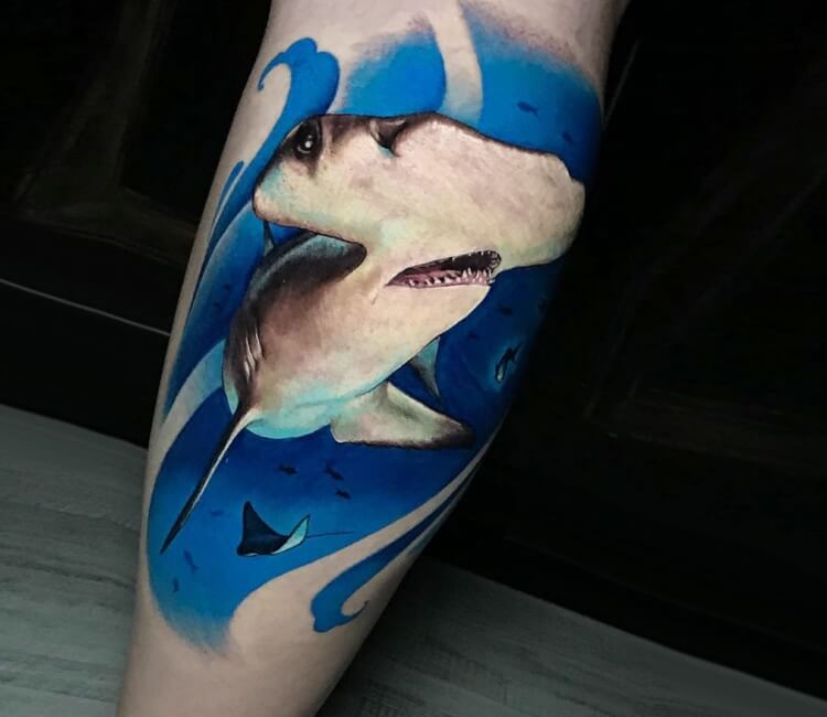 Hammerhead shark tattoo Ive done  sharkweekarizonatattooartist   Arizona Tattoo Artist  TikTok