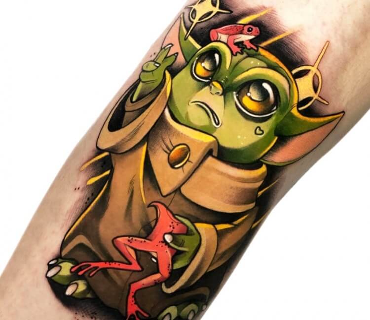 Baby Yoda tattoo by Yeray Perez