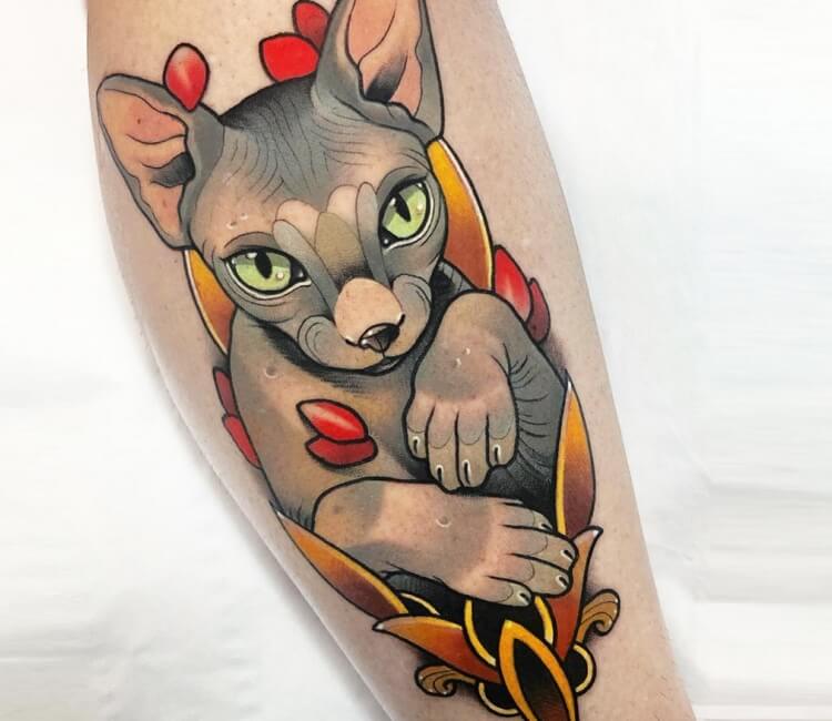 NeoTraditional Ruby Cat Tattoo  Best Tattoo Ideas Gallery