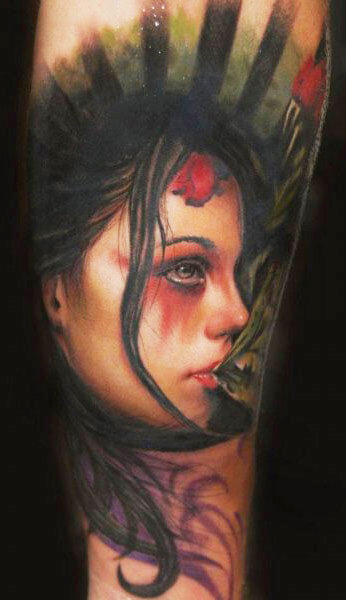 Face tattoo by Alex De Pase | Post 728