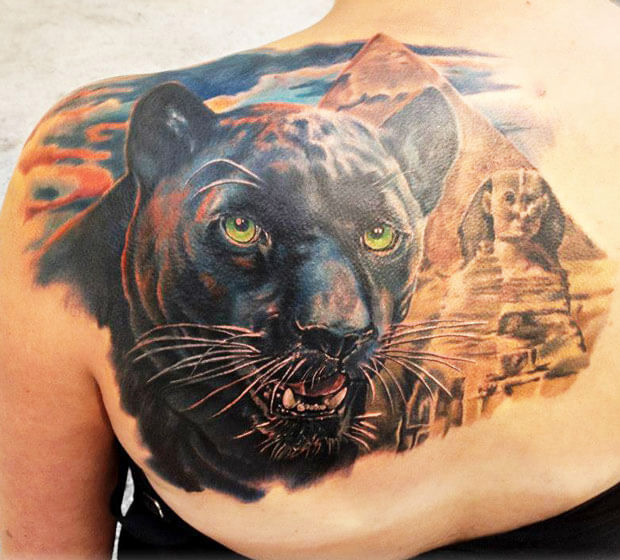 realistic #tattoo #panther #cover-up #idea #parlor #studio #Dublin #Ireland  #artist | Cover tattoo, Panther tattoo, Cover up tattoos