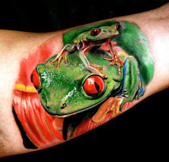 Frog Tattoos Transformation Rebirth Good Luck and Renewal