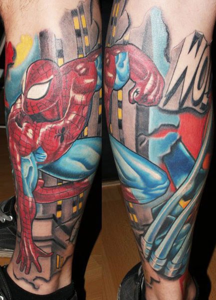 Marvel Comic Fan on Tumblr: Awesome #SpiderMan vs #Venom back #tattoo by  Mark Sawyer at Pushin Ink Tattoo Shop in Cincinnati Ohio!