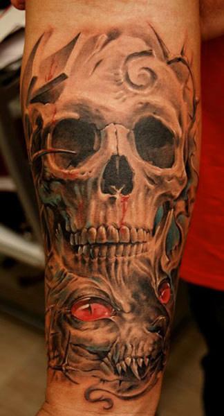 Skull Tattoo By Dmitriy Samohin Post 139 1964