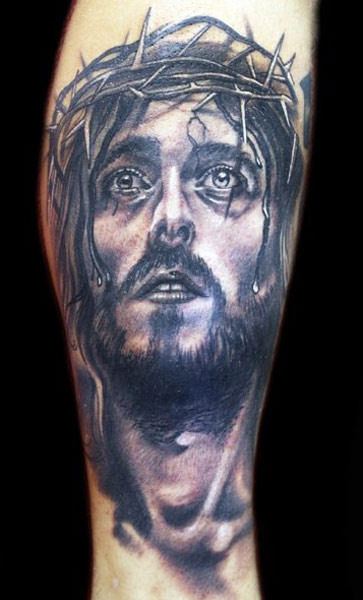 3D Jesus Tattoo Design