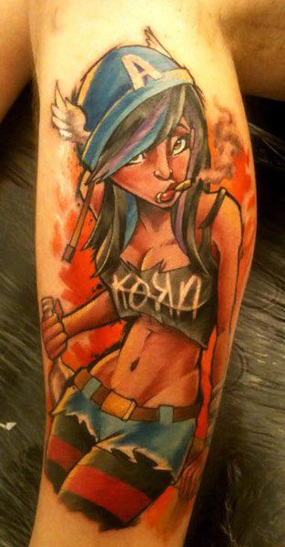Korn tattoo  Metal tattoo Slipknot tattoo Side back tattoos