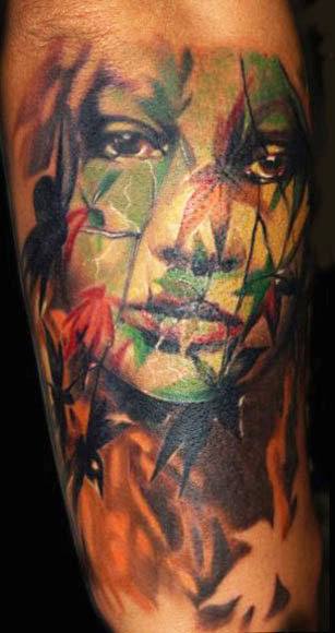 Face tattoo by Michele Turco Post 4225