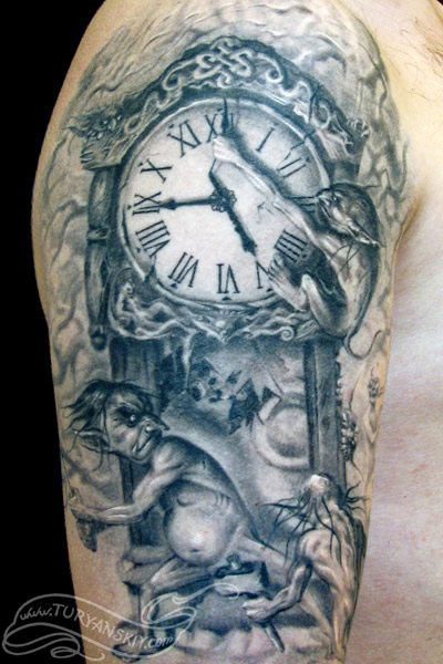 Grandfather Clock Tattoo on Rib  Tattoo Designs Tattoo Pictures