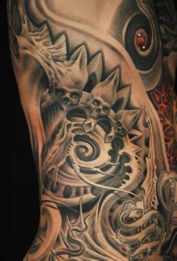 Biomecha | Biomechanical tattoo design, Organic tattoo, Biomechanical tattoo