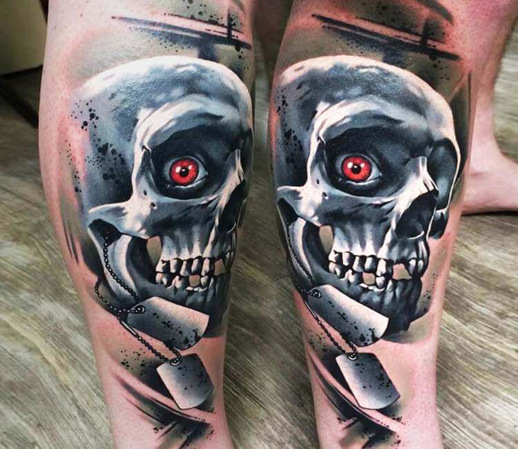 Amazon.com : Big Temporary Tattoos Devil Skull Painting 3D Tattoo Arts  Makeup Body Fake for Men Women Design Decorations Body Neck Chest Shoulder  Legs Arm Back : Beauty & Personal Care