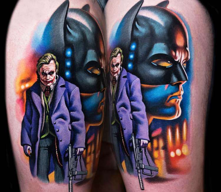 Batman and Joker tattoo by Anjelika Kartasheva  Post 19562