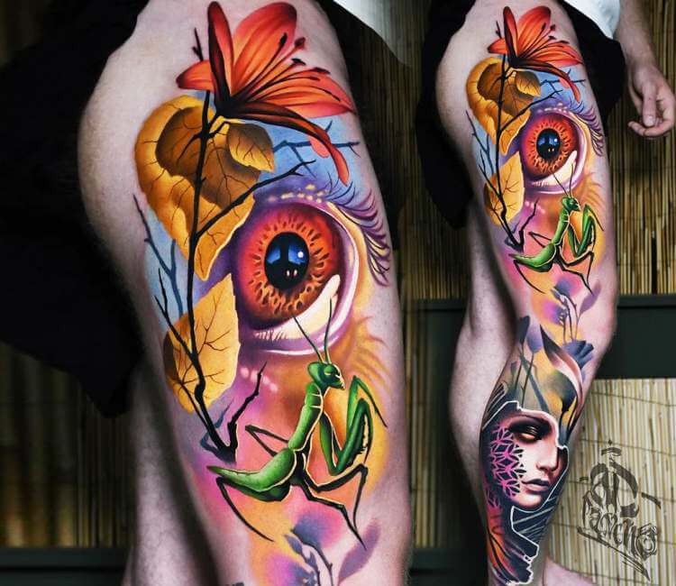 Leg sleeve tattoo by . Pancho | Post 24588