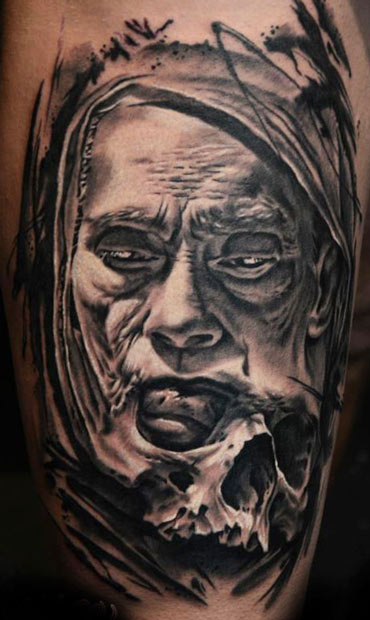 Face tattoo by A D Pancho | Post 9186