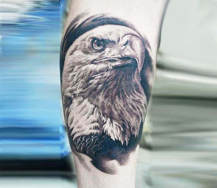 Eagle head tattoo by A.D. Pancho | Post 9225