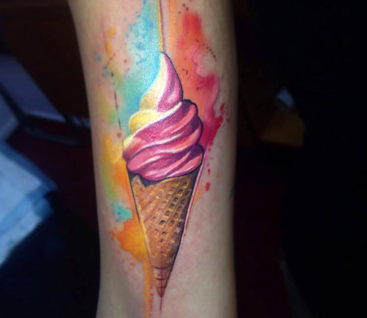 My baby boy as an ice cream scoop by Melissa Valiquette at DFA Tattoos,  Montreal : r/tattoos