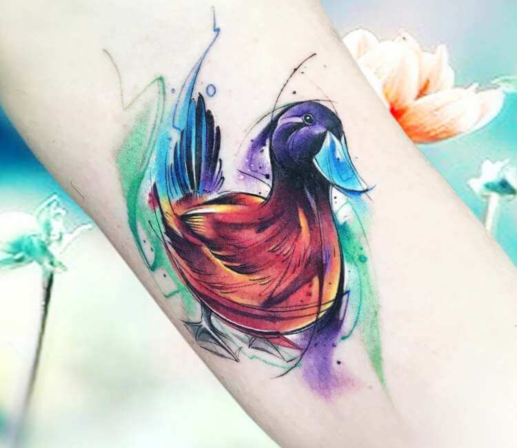 DUCK TATTOO Design by @regularpokes !!!! | Duck tattoos, Skateboard tattoo,  Tattoos