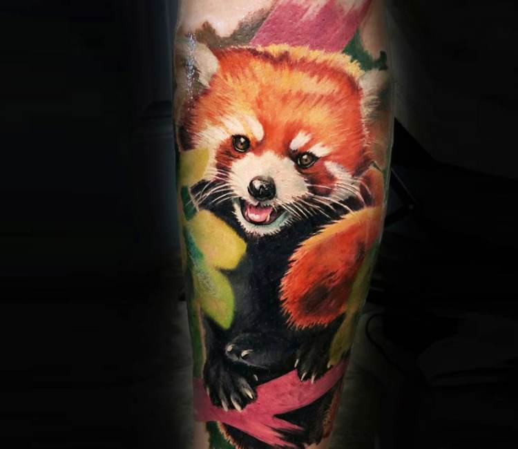 a tattoo of a red panda  Stable Diffusion  OpenArt