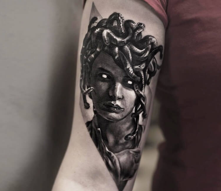 Realism Medusa  For all enquiries message us through email messenger or  call the studio    Instagram post from Reverence Tattoo  reverencetattoomelbourne