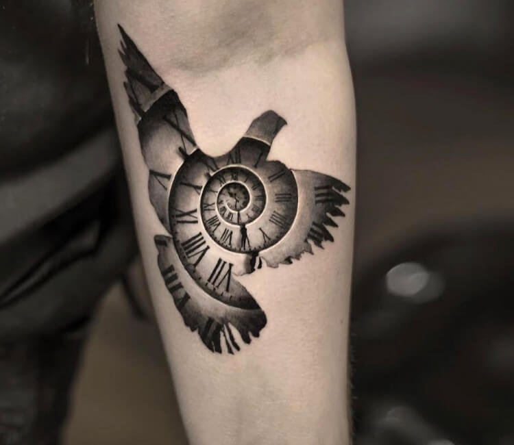 Time flies tattoo by Adrian Lindell | Post 29538