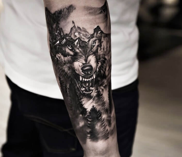 Wild Wolf Tattoo By Adrian Lindell Post 28459