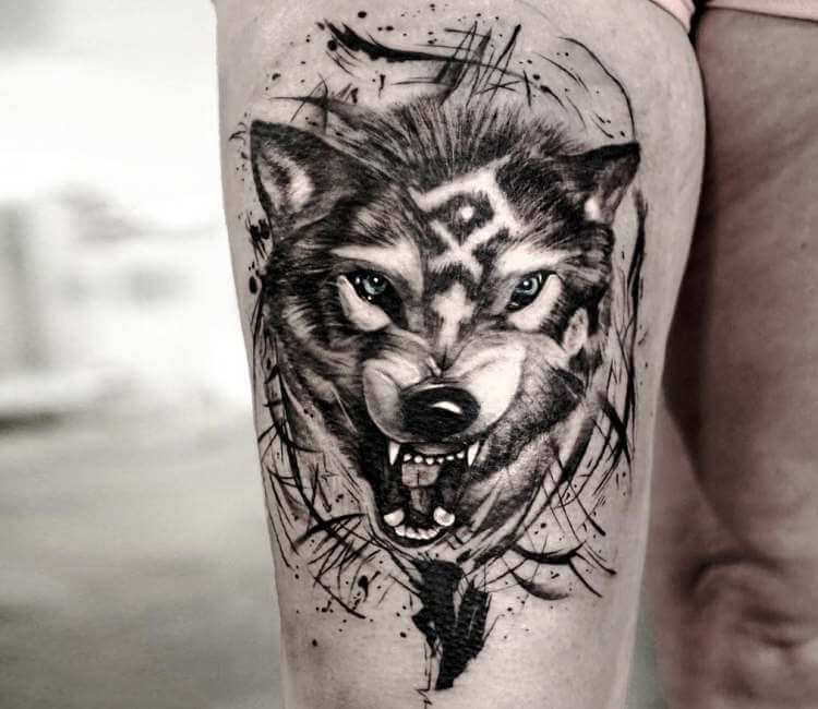 Wolf from Zelda tattoo by Adrian Lindell | Photo 23201