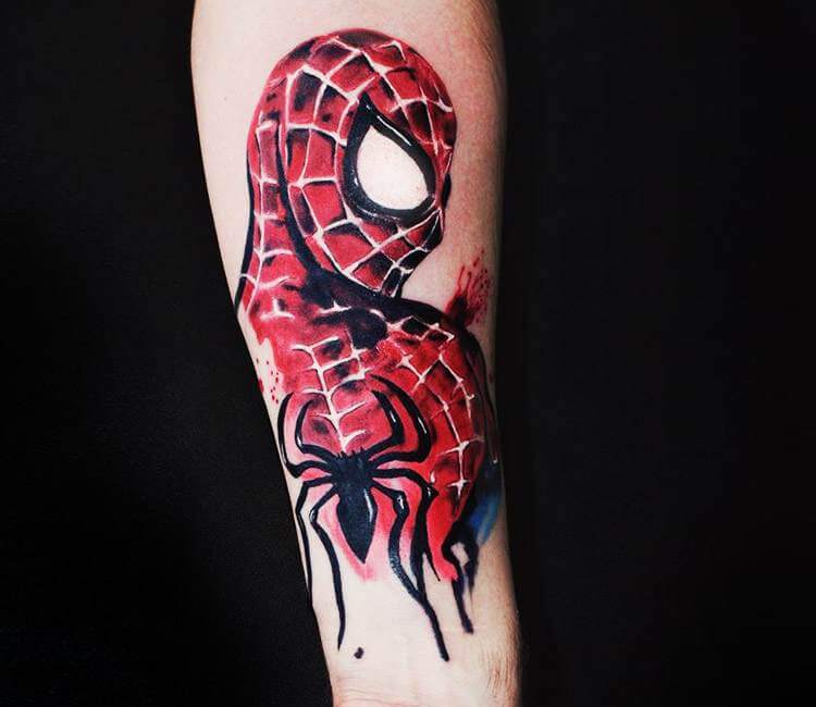 Spiderman tattoo by Aleksandra Katsan | Post 16923