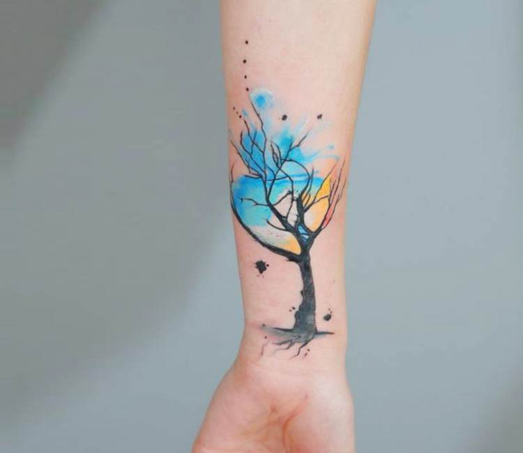 Tree Of Life Tattoo #tattoo #tree #life Acrylic Print by Alyx Stoloff -  Mobile Prints