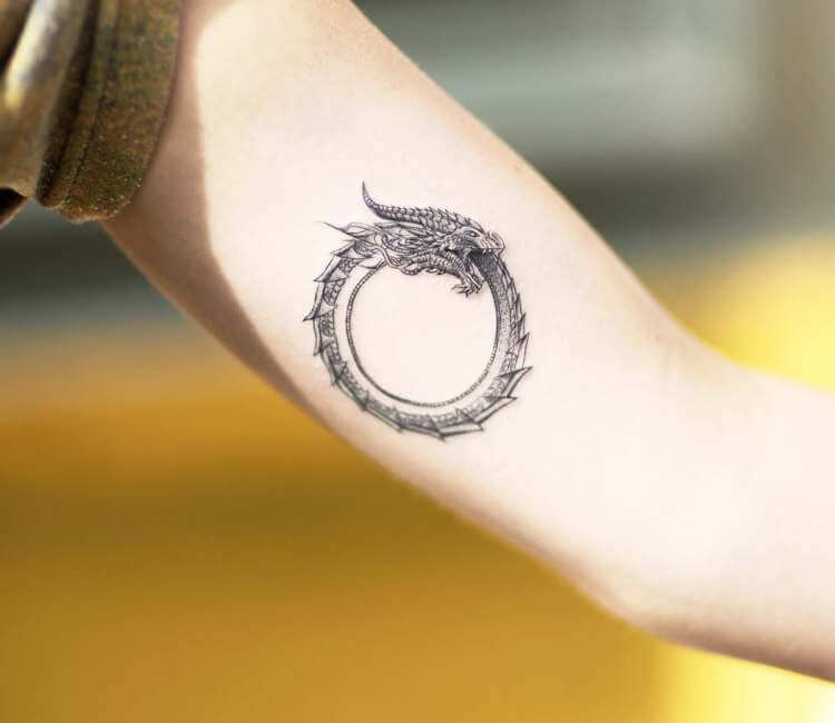 Ouroboros Tattoo #ouroboros #dragon #dragontattoo #vikingtattoo #getinked  #inked #odin #valknut #rune #tattoodesign #gurugram #tattooideas… |  Instagram