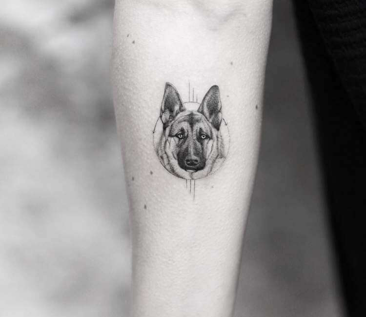 40 Cute Tattoos of German Shepherds  September 2023