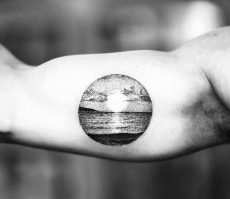 Palmssunset modern tattoo  Tattoo contest  99designs