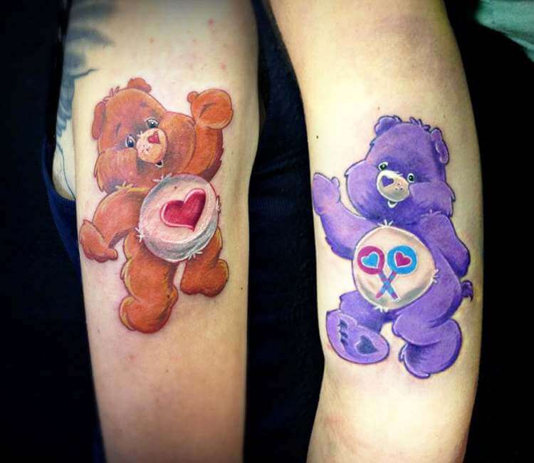 Pink Care Bear Tattoo Idea