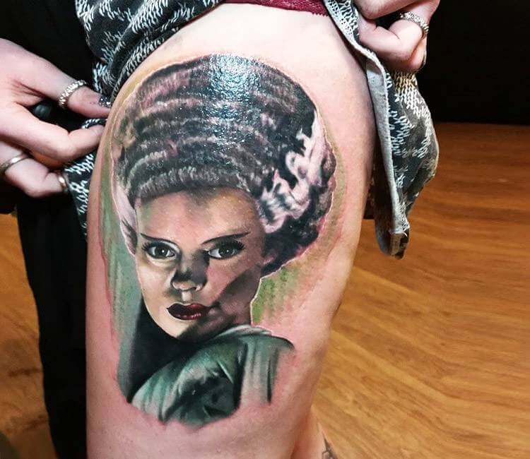 Bride Of Frankenstein And Frankenstein Tattoo