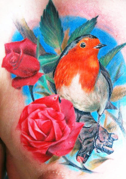 american robin tattoo