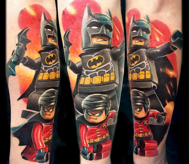 Batman and Robin tattoo by Sasha O Kharin | Post 13460