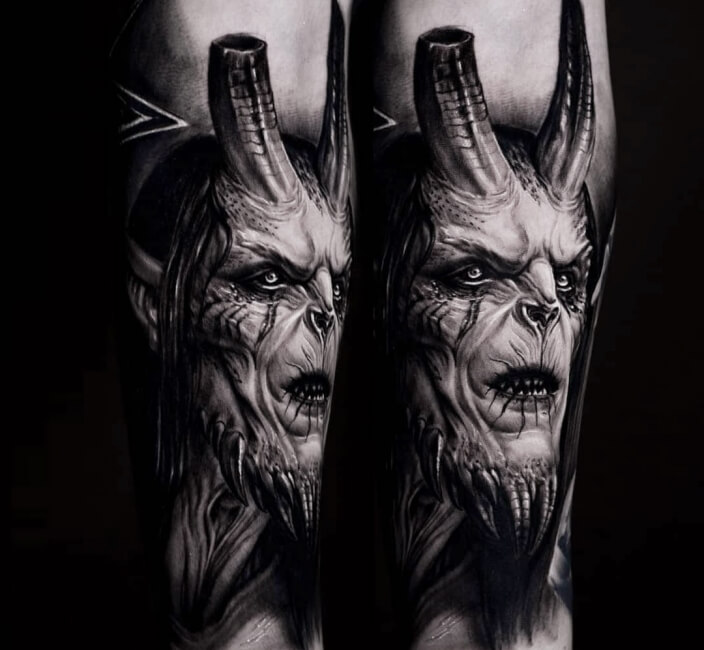 Let us know what you think about dark and shocking demon tattoos