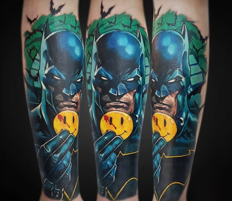 Nick's Batman in progress | Artistic Impressions Tattoo