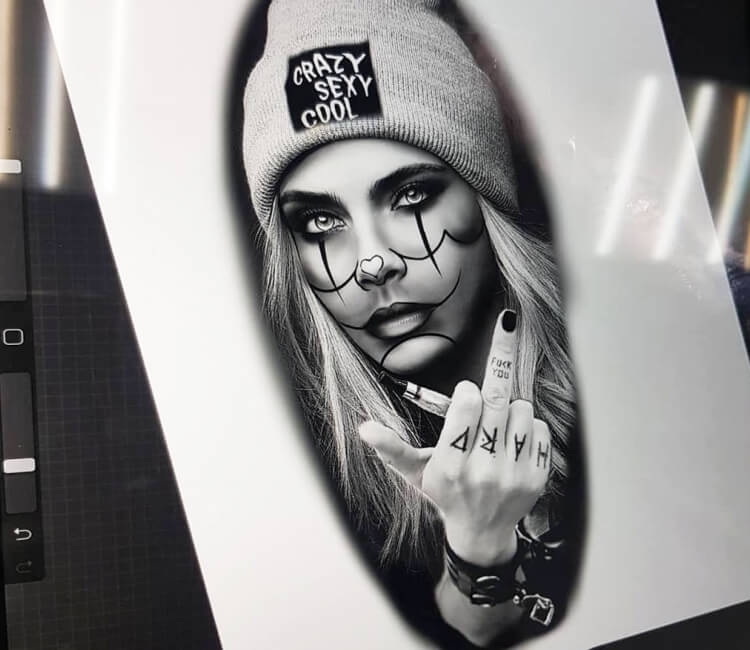 Gangsta girl tattoo by Sergey Shanko  Post 28300