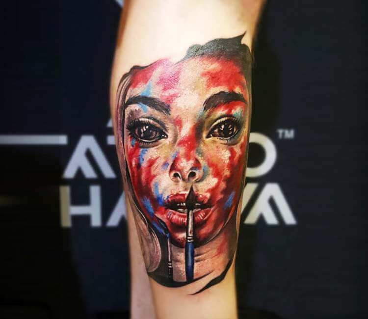 Painted face tattoo by Anastasia Agapova | Photo 24734