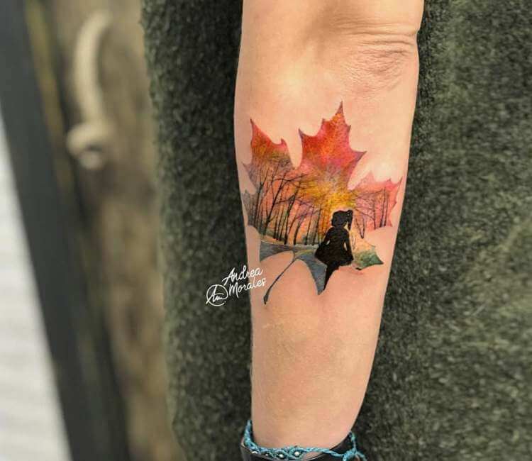 Pumpkin and fall leaves tattoo by Brian Gallagher: TattooNOW