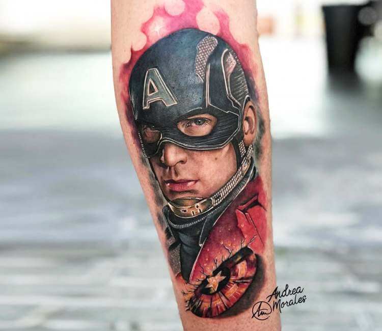 Tattoo uploaded by Brian Machelski • Captain America custom design. •  Tattoodo