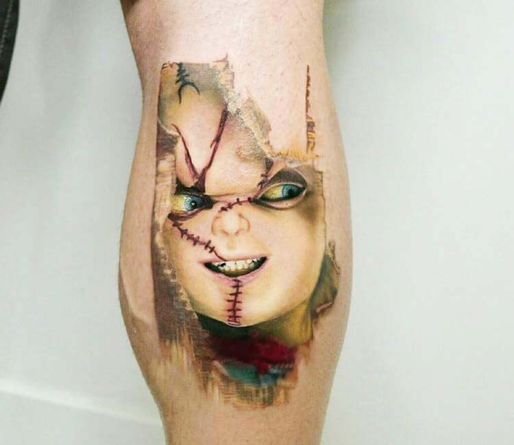 Chucky Temporary Tattoo Sticker Set of 2  Tatuagens terror Tatuagem  chucky Frases para tatuagem feminina