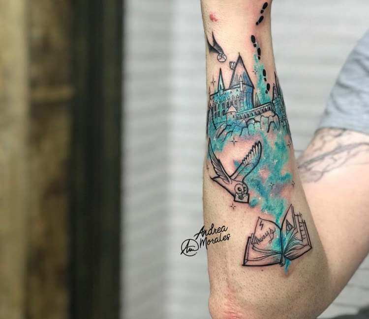 Harry Potter watercolour  Sharron Caudill Owner  Tattoo Artist at Keep  The Faith Tattoo Liverpool