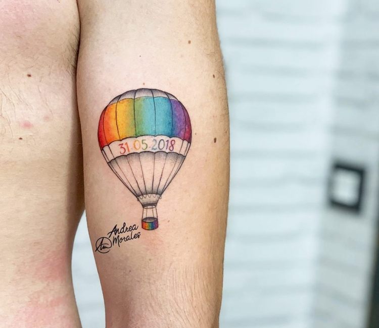 Google Image Result for httpstattoodicomwpcontentuploads201905 SmallHotAirBalloonTattooj  Hot air balloon tattoo Balloon tattoo Air  balloon tattoo