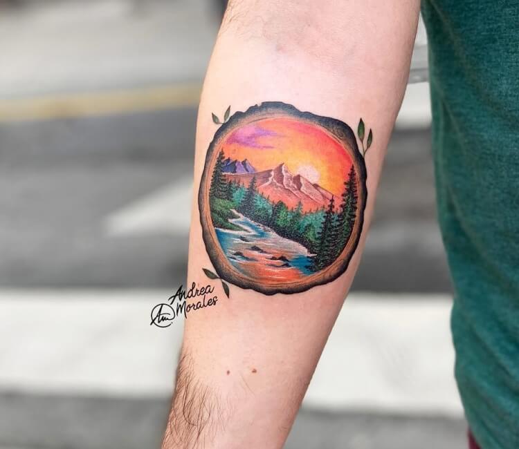 Landscape tattoo by Andrea Morales  Post 27662