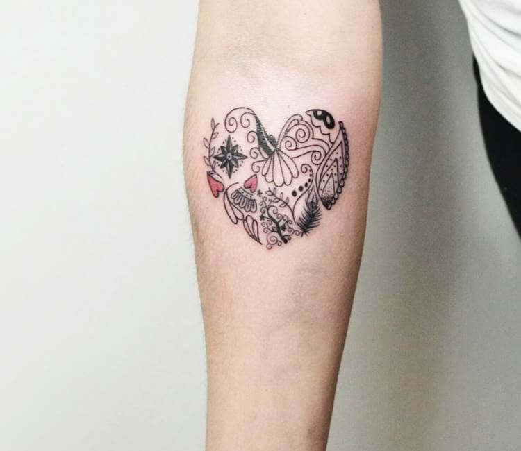 Heart Tattoos : 20 temporary tattoo hearts I A5 Sheet - Like ink