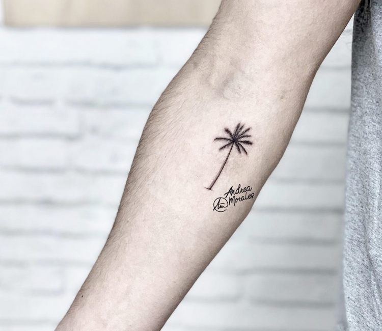 realistic palm tree tattoos