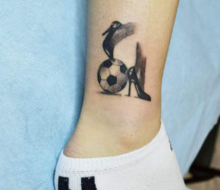 Soccer tattoo by Andrea Morales