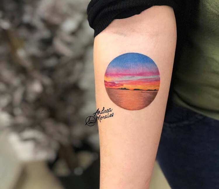 East Coast Worldwide sur Twitter  Beach sunset tattoo done by Julian  httpstcoRyqxake1d8  Twitter