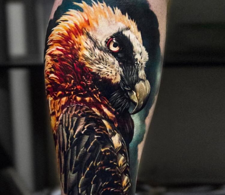 Bearded Vulture Tattoo by Ao Masuda | Tattoos, Raven tattoo, Bearded vulture