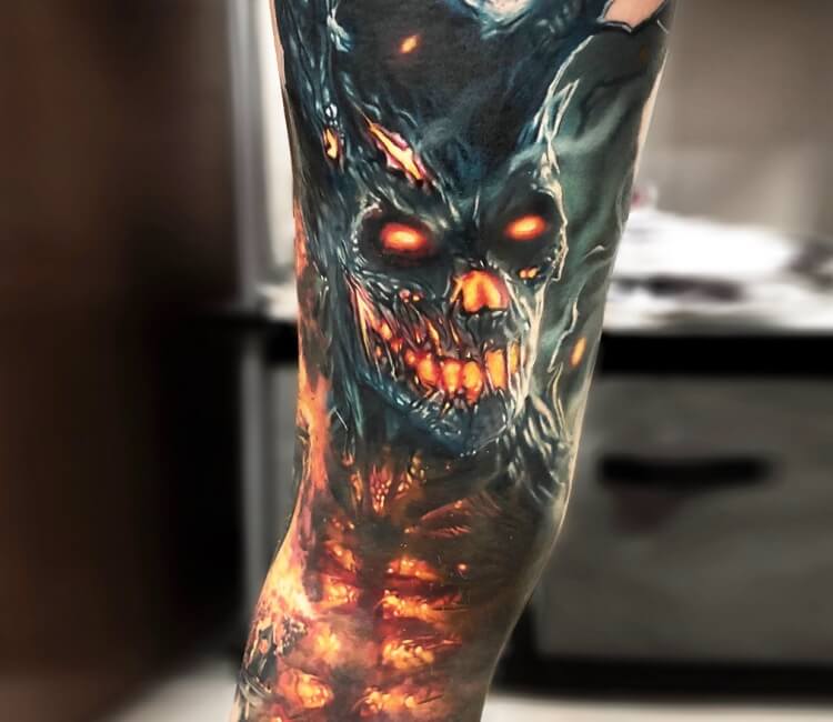 Tree demon tattoo by Andrey Stepanov